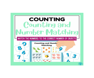Counting and Number Matching Worksheet