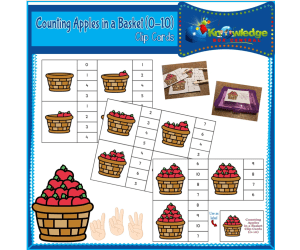 Counting Apples in Baskets Clip Cards (0-10) - EBOOK