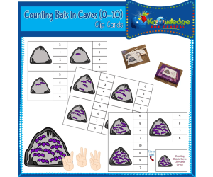 Counting Bats in Caves Clip Cards (0-10) - EBO