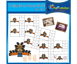 Counting Birds on a Scarecrow Clip Cards (0-10) - EBOOK
