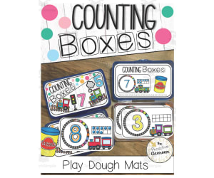 Counting Boxes: Play Dough Mats Center