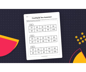 Counting by Tens Assessment Worksheet