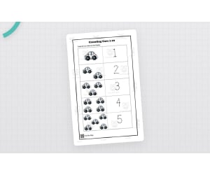 Counting Cars 1–10 – Preschool Printable