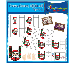 Counting Christmas Gifts Clip Cards (0-10) - EBOOK