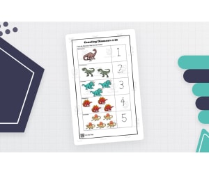 Counting Dinosaurs 1-20 Printable