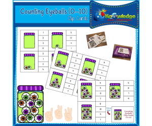 Counting Eyeballs Clip Cards (0-10) - EBOOK