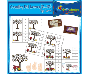 Counting Fall Leaves Clip Cards (0-10) - EBOOK
