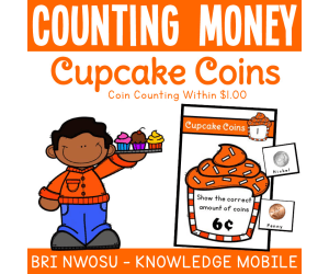 Counting Money - Cupcake Coins Game - Task Cards & Response Sheet