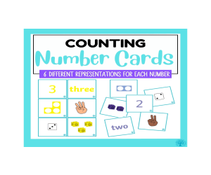 Counting, Number and Quantity Matching Cards