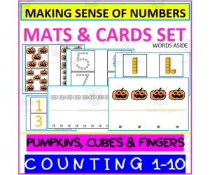 COUNTING NUMBERS 1-10 | NUMBER SENSE NUMERACY ACTIVITIES pumpkins