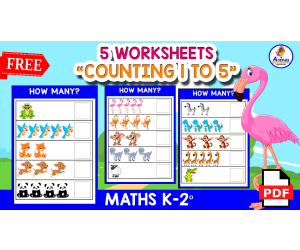 COUNTING NUMBERS 1 TO 5 | 5 Worksheets