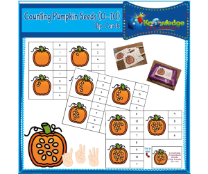 Counting Pumpkin Seeds Clip Cards (0-10) - EBOOK