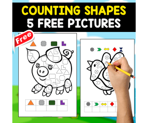 COUNTING SHAPES | 5 FREE PICTURES