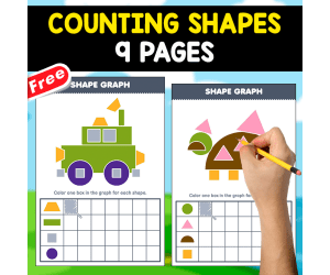 COUNTING SHAPES | 9 FREE PAGES