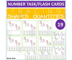 COUNTING SHAPES TRACING TASK CARDS 19