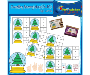 Counting Snowglobes Clip Cards (0-10) - EBOOK