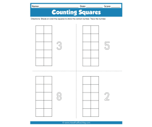 Counting Squares Worksheets
