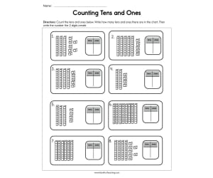 Counting Tens and Ones Worksheet