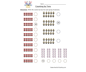 Counting Tens Worksheet