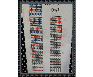 Counting the Days of School Ten Frame Charts