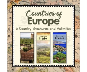 Countries of Europe | Continent of Europe Unit Study | Geography Bundle