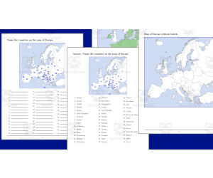 Countries of Europe Map | Name the countries of Europe