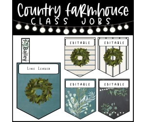 Country Farmhouse Class Jobs-Editable