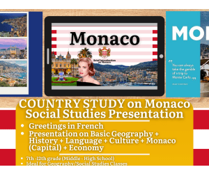 Country Study Presentation - Monaco - South Europe - Geography