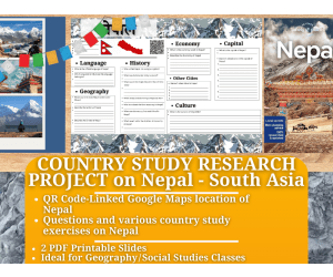Country Study Research Project - Nepal - South Asia
