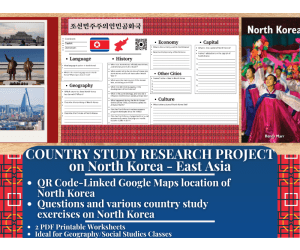 Country Study Research Project - North Korea - East Asia