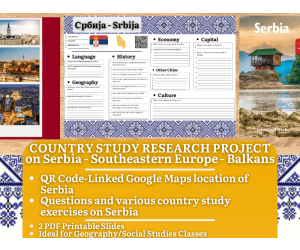 Country Study Research Project - Serbia - Southeast Europe - Balkans