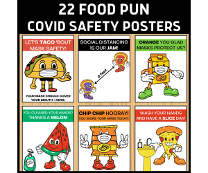 Covid-19 Food Pun Classroom Posters