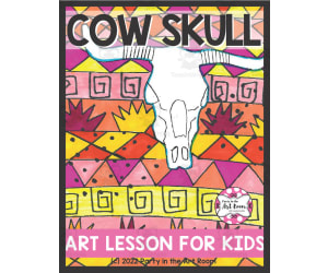 Cow Skull Art Lesson for Kids