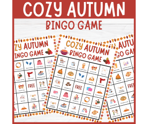 Cozy Autumn Bingo Game, Fall Bingo Classroom Activities For kids