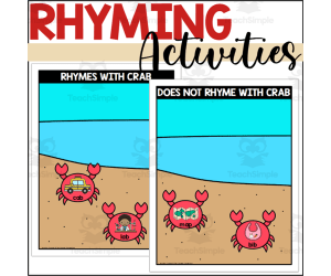 Crab Themed Rhyming Words