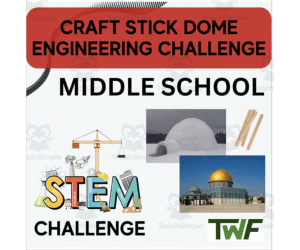 Craft Stick Dome Challenge - MIDDLE SCHOOL - STEM Engineering