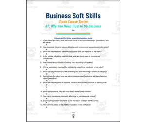 Crash Course: Business Soft Skills #1: Trust Worksheet