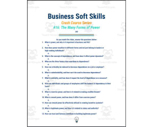 Crash Course: Business Soft Skills #16: The Many Forms of Power Worksheet