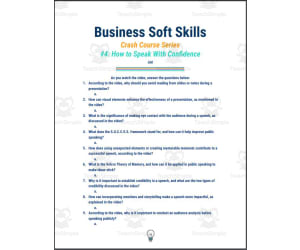 Crash Course: Business Soft Skills #4: Business Confidence Worksheet