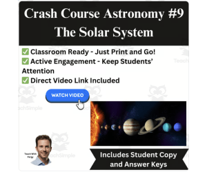 CrashCourse ASTRONOMY Video Worksheet #9: Our Solar System