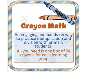 Crayon Math: Hands-on Multiplication and Division Practice