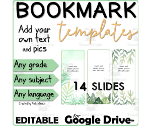 Create your own bookmarks - 42 Editable Bookmarks - Nature #1