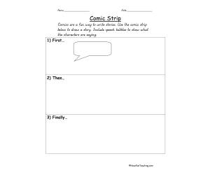 Create Your Own Comic Worksheet