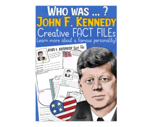 Creative Fact File Worksheets: Who is John F. Kennedy?