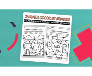 Creative Summer Color By Number: Relaxing Beach, Nature, and Fun!