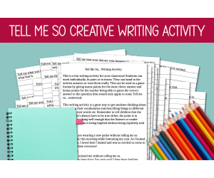 CREATIVE WRITING ACTIVITY, LANGUAGE ARTS WORKSHEETS, VOCABULARY GAME