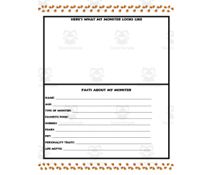 Creative Writing Prompt - Create Your Own Monster