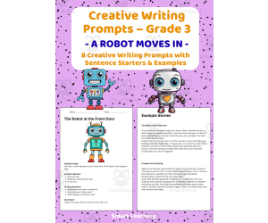 Creative Writing Prompts Grade 3 | A Robot Moves In