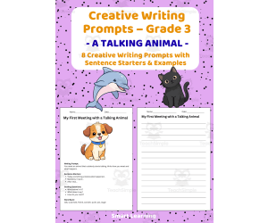 Creative Writing Prompts Grade 3 | A Talking Animal