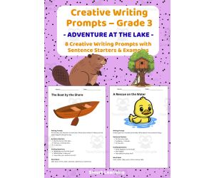 Creative Writing Prompts Grade 3 | Adventure at the Lake